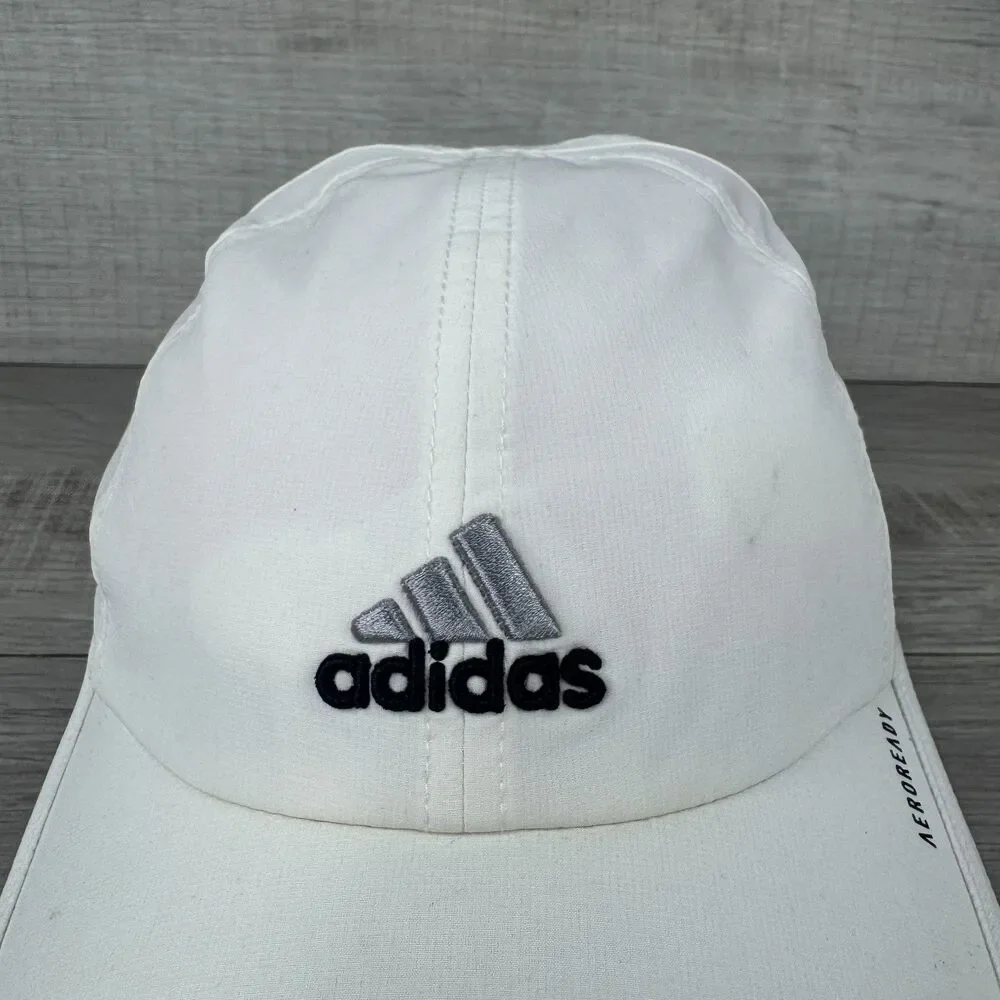 Adidas Aeroready Running Baseball Cap Unisex White Logo Adjustable Strapback Hat
